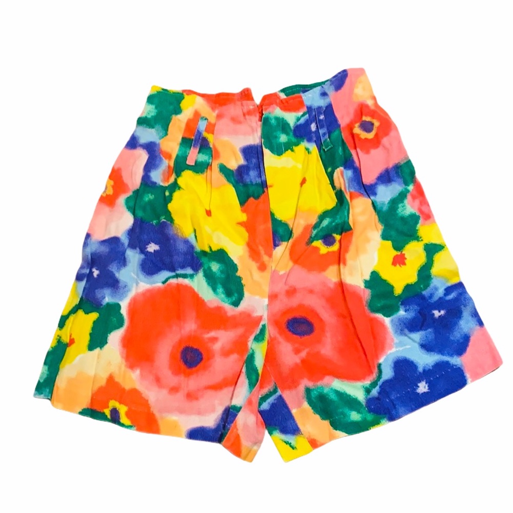 Vintage Young Edwardian Floral High Waist Shorts